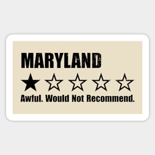 Maryland One Star Review Sticker